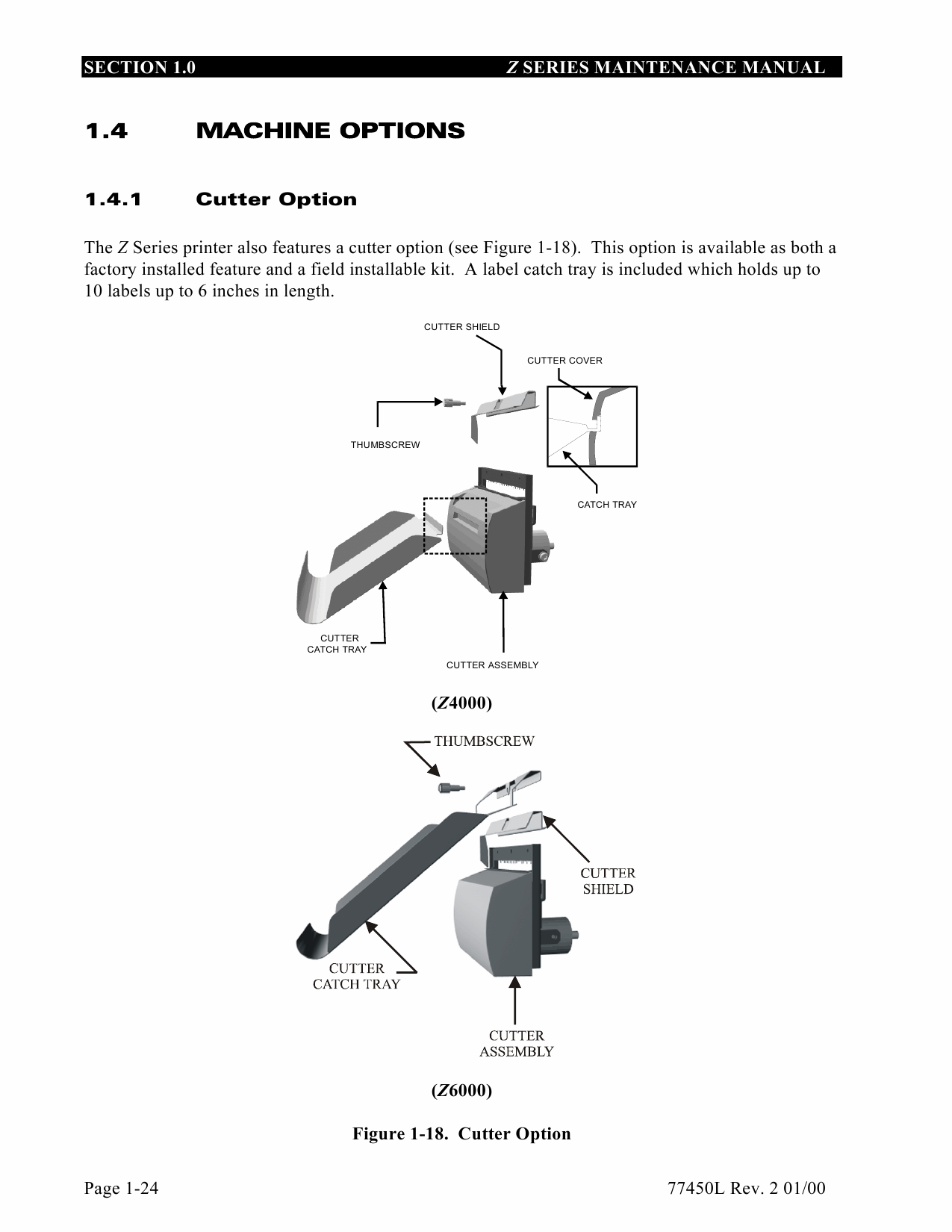 Zebra Label Z4000 Z6000 Maintenance Service Manual-2